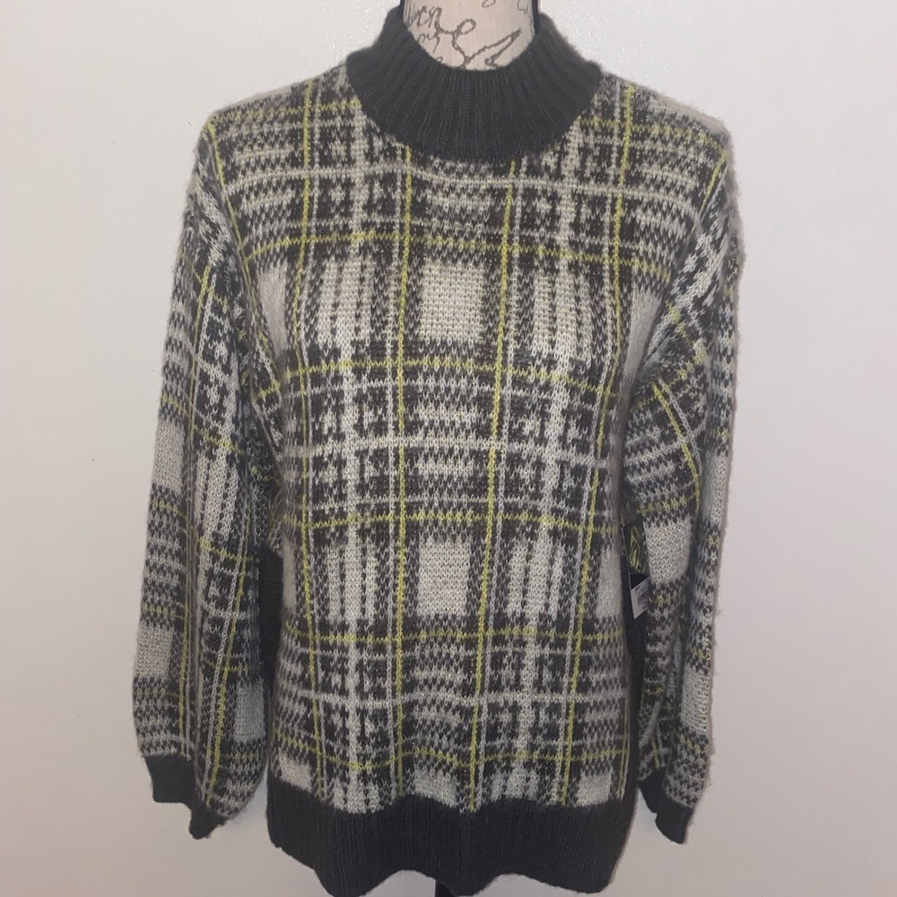 🩶▪️♦️NWT Nine West Plaid Super Cozy Sweater▪️🩶